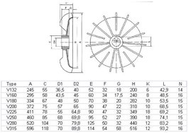Aluminium ventilator (132-250)